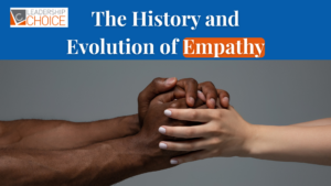 A visual timeline showing the history and evolution of empathy through different eras and human connections.